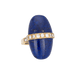 Bague 49 Bague vintage années 70 lapis diamant abstraite or jaune 58 Facettes G13579