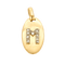 Pendentif 3.9 x 1.9 Pendentif "M" ovale or jaune 18K et diamants 58 Facettes DV0710-2-3-4