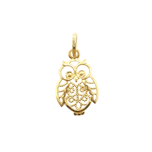 Pendentif pendentif hibou en or jaune 58 Facettes