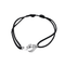 Bracelet DINH VAN - Bracelet Menottes R10 or blanc, cordon noir et diamants 58 Facettes 87176