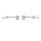 Boucles d'oreilles Boucles d’oreilles pendantes perles et diamants en platine et or blanc 58 Facettes 33846