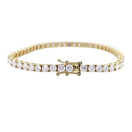 Bracelet Bracelet ligne serti de diamants en or jaune 18 carats 58 Facettes 33151