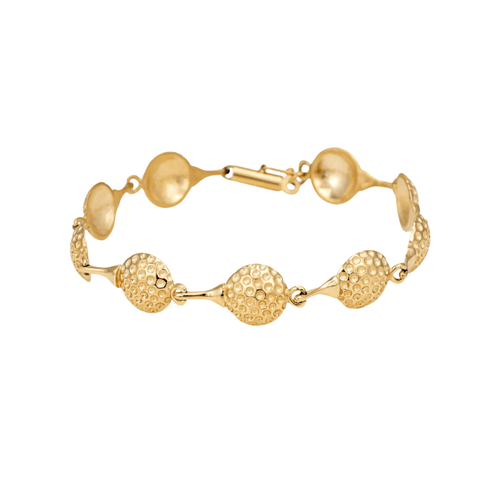 Bracelet 47 Golf Ball Bracelet Yellow Gold Sporting Jewelry Links Stacking 58 Facettes G12157