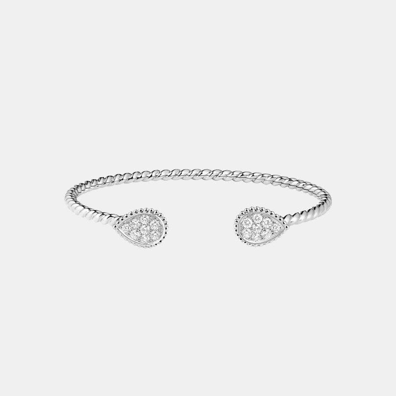 Bracelet Serpent Bohème Or blanc S motif Diamant 0.65ct