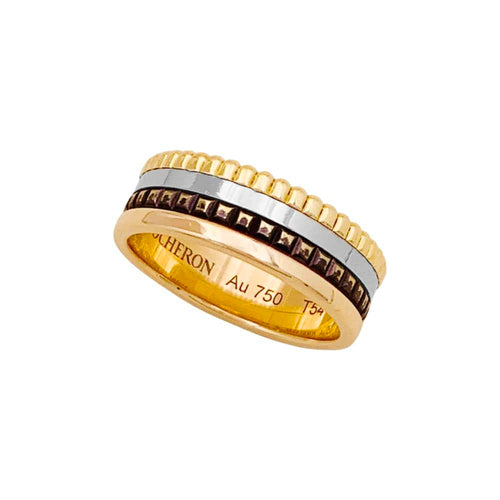 Bague 54 Boucheron Quatre - Bague en or rose, blanc et jaune 58 Facettes 33386