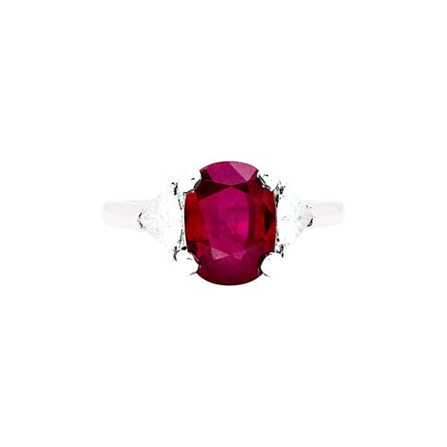 Bague 50 Mellerio - Bague en platine 950 rubis et diamants 58 Facettes 35180