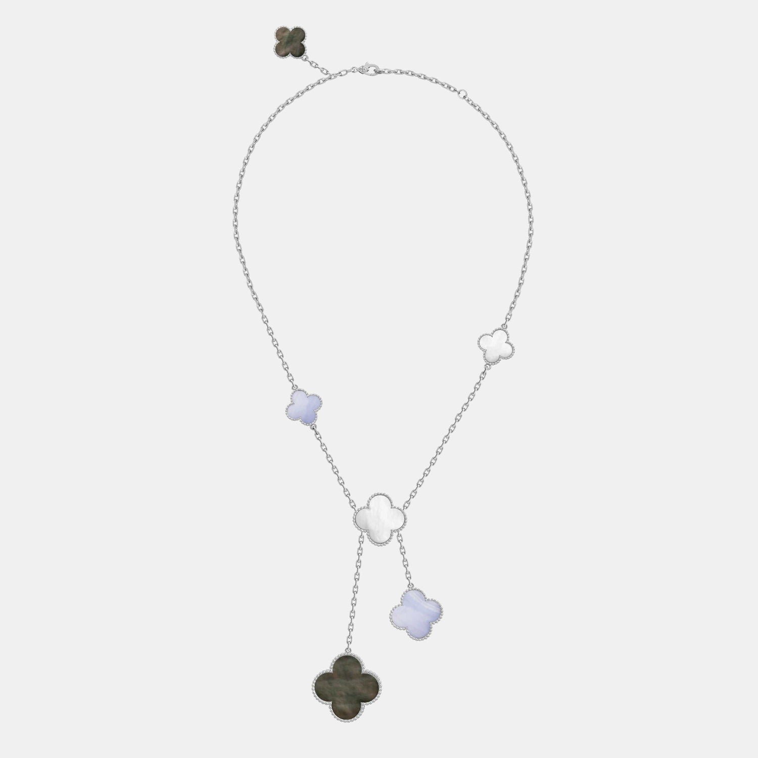 Collier Magic Alhambra Or blanc Mixte 