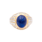 Bague 52 Bague dôme en or jaune 750 sertie d’un saphir cabochon 12,32 ct 58 Facettes 34494