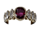 Bague 53 Bague vintage marquise rubis diamants 58 Facettes BA 114