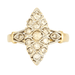 Ring 56 Marquise ring with diamonds 58 Facettes DV0608-2