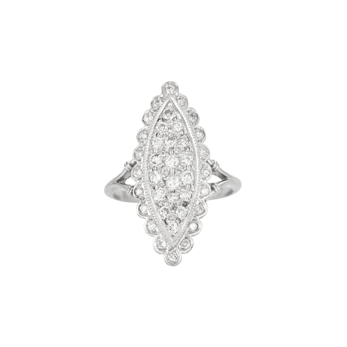 Bague 53 Bague marquise or gris diamants 58 Facettes GU69