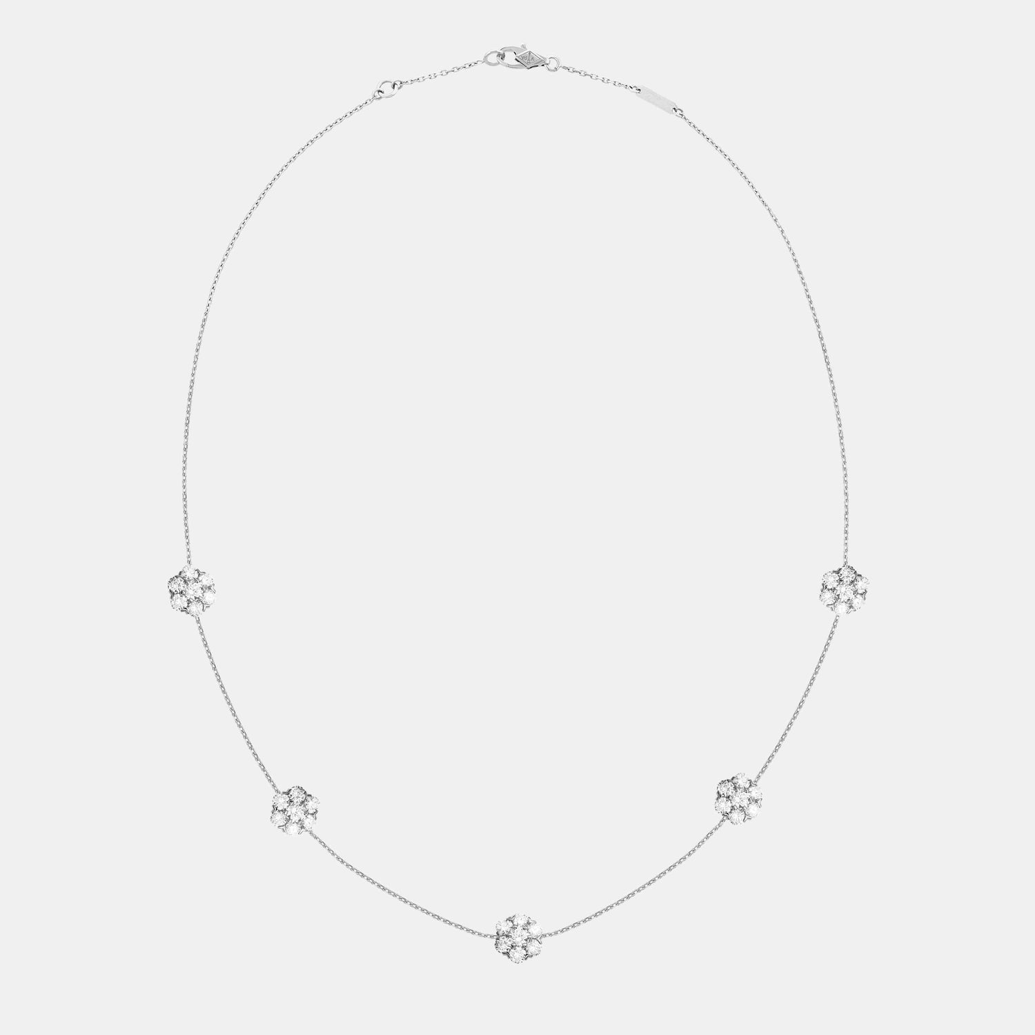 Collier Fleurette Or blanc Diamant 4.7ct