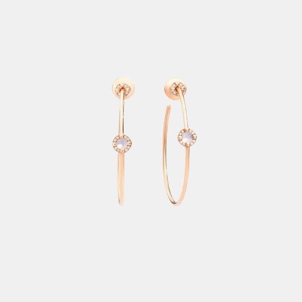 Boucles d'oreilles M'Ama Non M'Ama Or rose Pierre De Lune 0.4ct