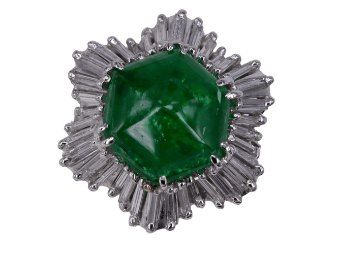 Bague bague émeraude et diamant colombienne 58 Facettes BA-658