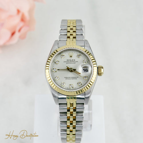 Montre Rolex Lady Datejust - Montre dame en acier/or avec cadran diamants 58 Facettes 1579