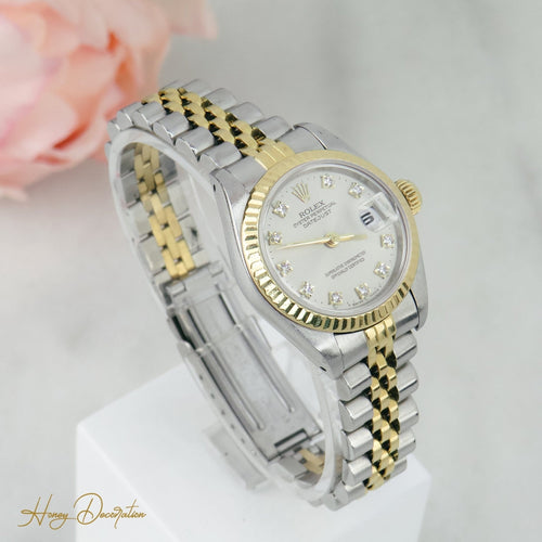 Montre Rolex Lady Datejust - Montre dame en acier/or avec cadran diamants 58 Facettes 1579