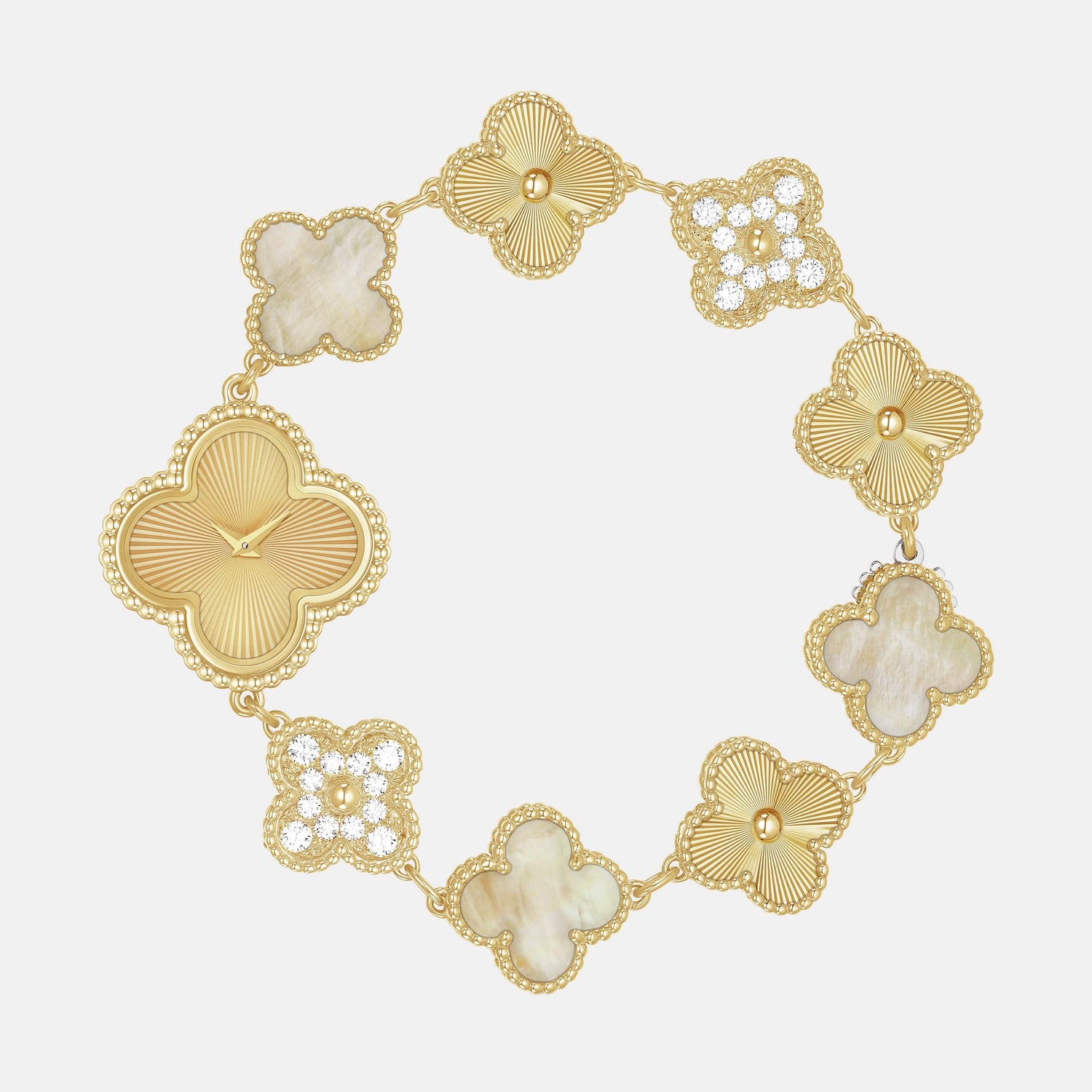 Montre Sweet Alhambra Or jaune Diamant 0.95ct