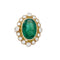 Bague 54 Bague en or jaune 750 avec émeraude et diamants 58 Facettes 35102
