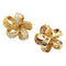 Boucles d'oreilles M.Gérard - Boucles d’oreilles fleurs en or jaune et diamants 58 Facettes 31849