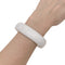 Bracelet Bracelet jonc en or blanc 750 pavé de diamants 58 Facettes 34080