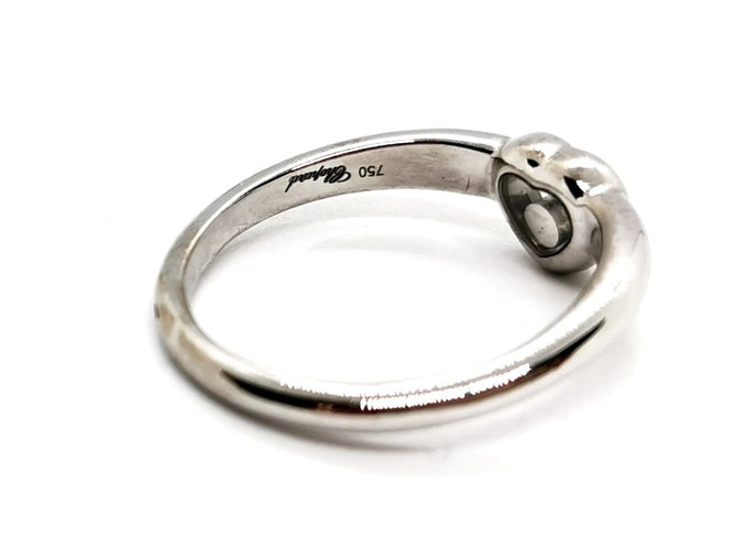 Bague 65 Chopard Bague Coeur Happy Diamonds Or blanc Diamant 58 Facettes 1160016CN