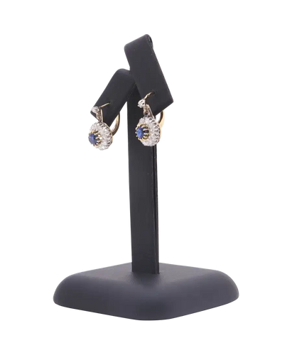 Boucles d'oreilles Charme d’Antan - Boucles d’oreilles en or 18K, saphirs et diamants 58 Facettes BO220299/CHARMEDANTAN/PHOTO