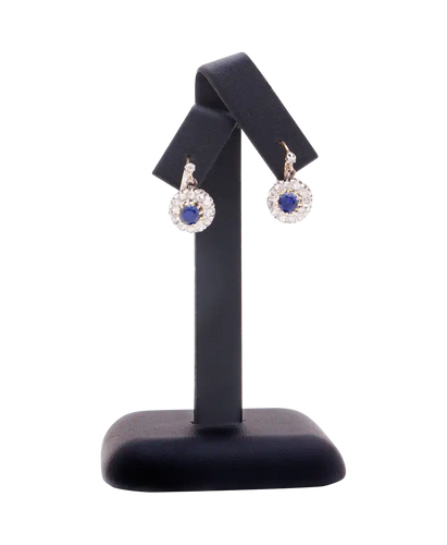 Boucles d'oreilles Charme d’Antan - Boucles d’oreilles en or 18K, saphirs et diamants 58 Facettes BO220299/CHARMEDANTAN/PHOTO