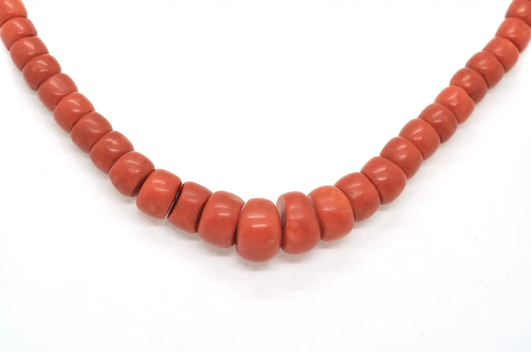 Collier Collier en corail Aka et corail de Sardaigne, fermoir en or 18 ct 58 Facettes 13737