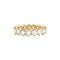 Bague 51 Alliance américaine - Bague en or jaune 750 et diamants 58 Facettes 34861