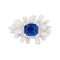 Bague 50 Bague en or blanc 750 avec saphir coussin et diamants 58 Facettes 34081