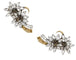 Boucles d'oreilles Edelweiss - Boucles d’oreilles clip en or jaune, platine et diamants 58 Facettes 29984