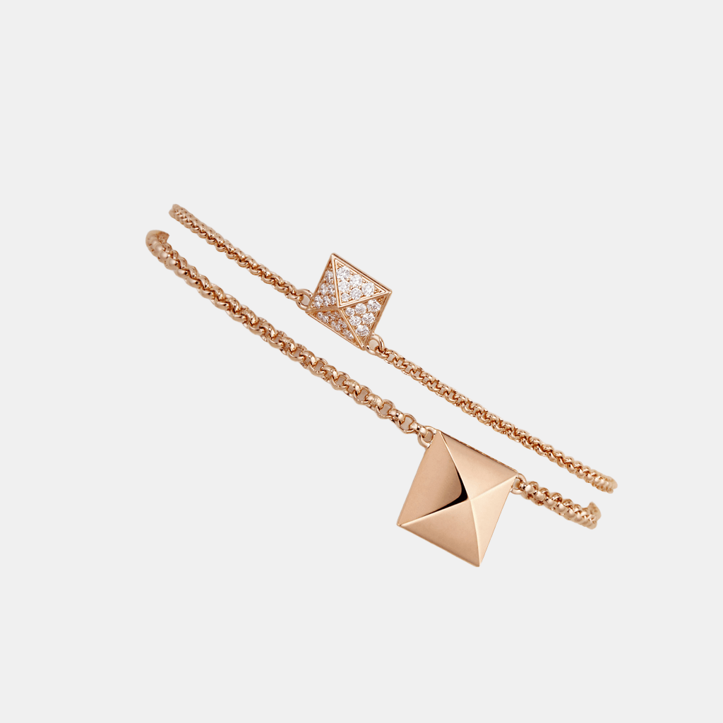 Bracelet Clou d'H Or rose Diamant 0.15 ct