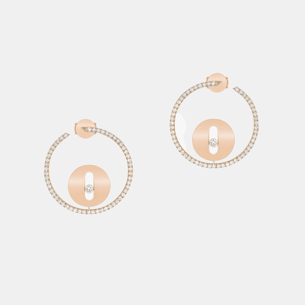 Boucles d'oreilles Lucky Move SM Or rose Diamant 0.5ct