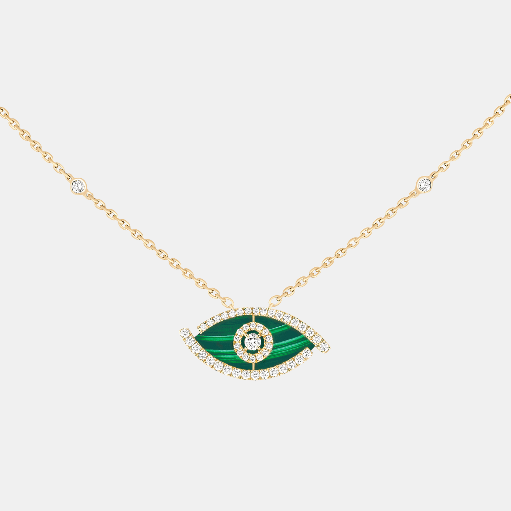 Collier Lucky Eye Or jaune Mixte 0.38ct