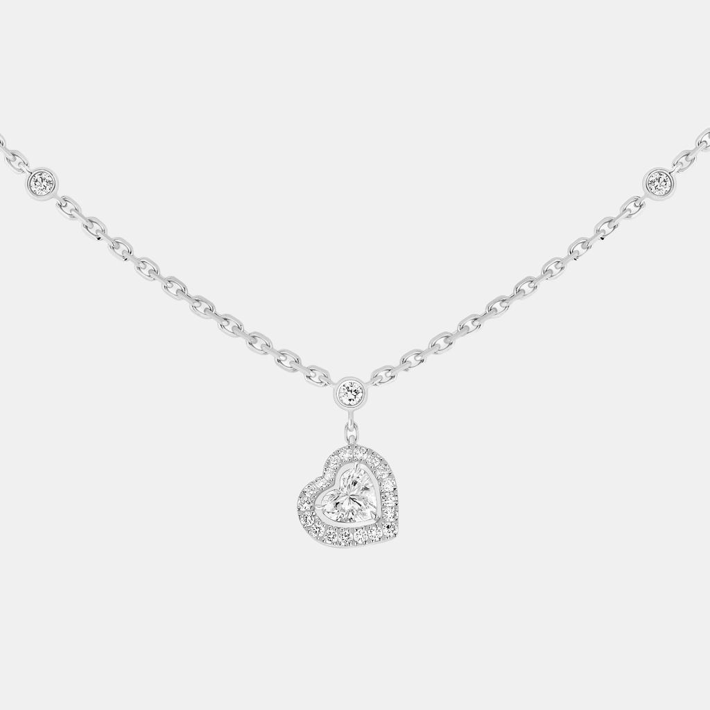 Collier Joy Coeur Or blanc Diamant 0.15ct