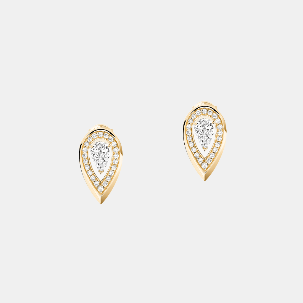 Boucles d'oreilles Fiery Or jaune Diamant 0.1ct