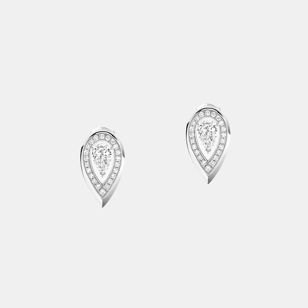 Boucles d'oreilles Fiery Or blanc Diamant 0.1ct