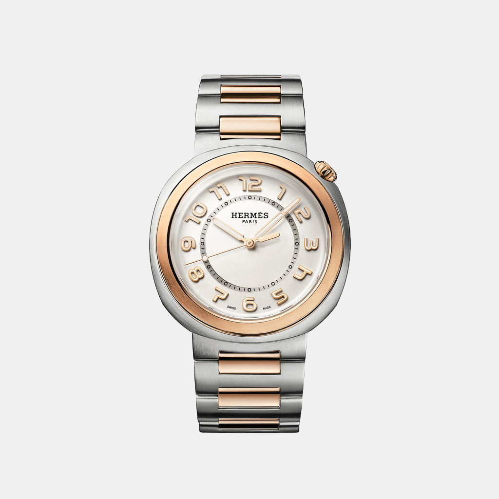 Montre Hermès cut Grand modèle, 36 mm Mécanique Or rose  