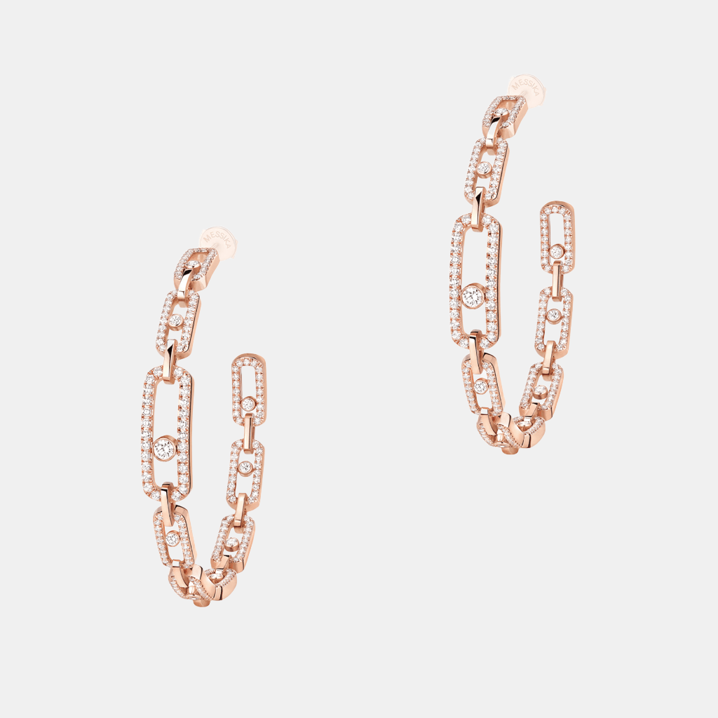 Boucles d'oreilles Move Link MM Or rose Diamant 2.12ct