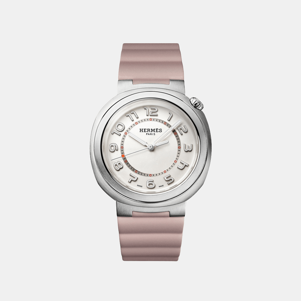 Montre Hermès cut Grand modèle, 36 mm Mécanique Acier  