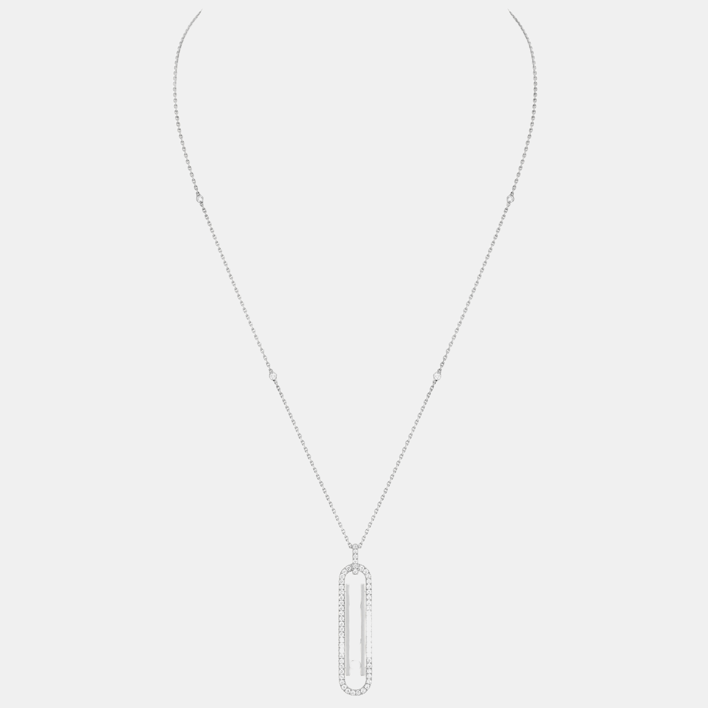 Collier Move 10th Anniversary Or blanc Diamant 0.74ct