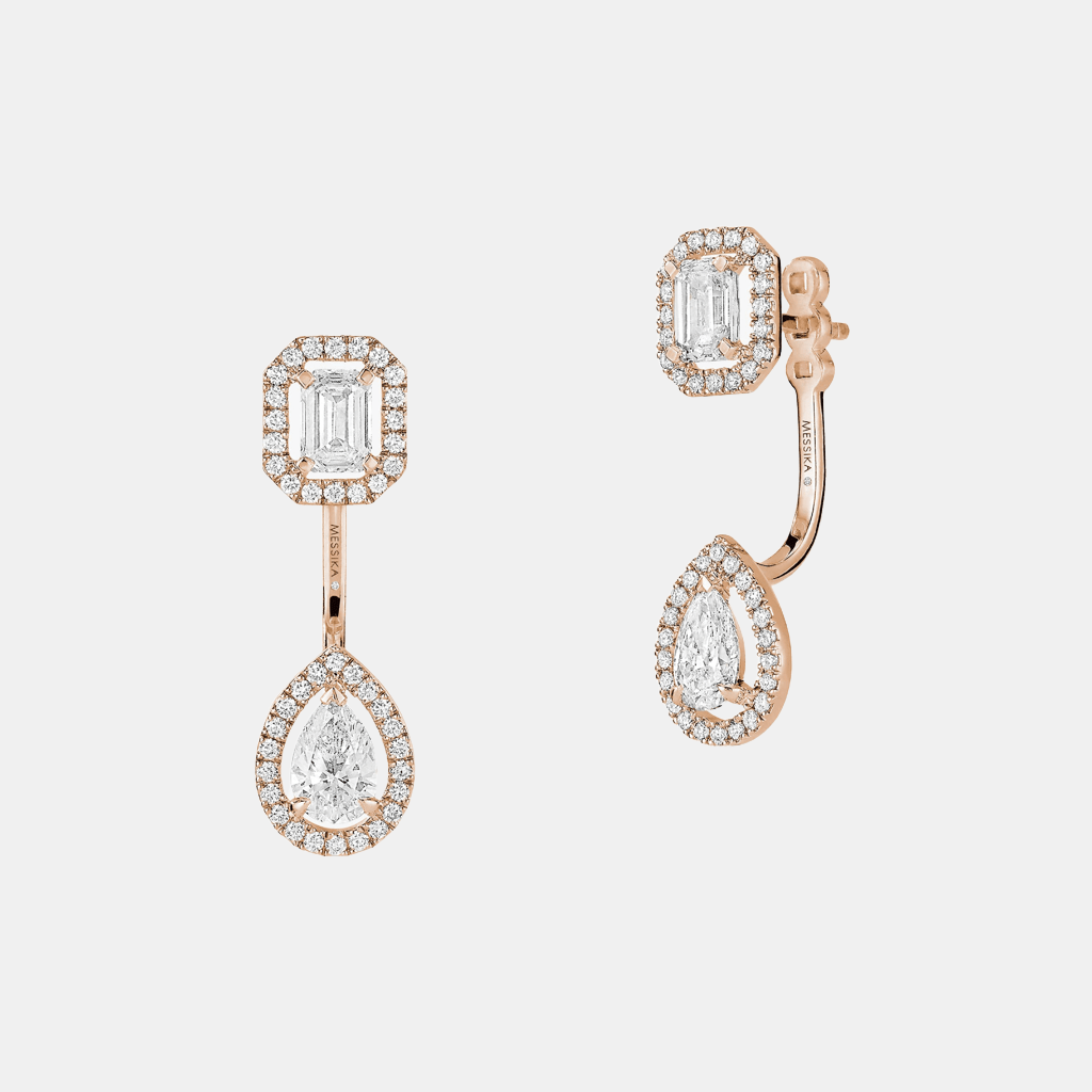 Boucles d'oreilles My Twin Toi & Moi Or rose Diamant 2x0.30ct