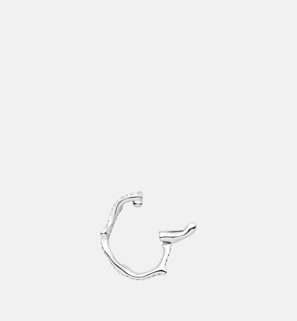 Boucles d'oreilles Bois de Rose Or blanc Diamant 0.29 ct