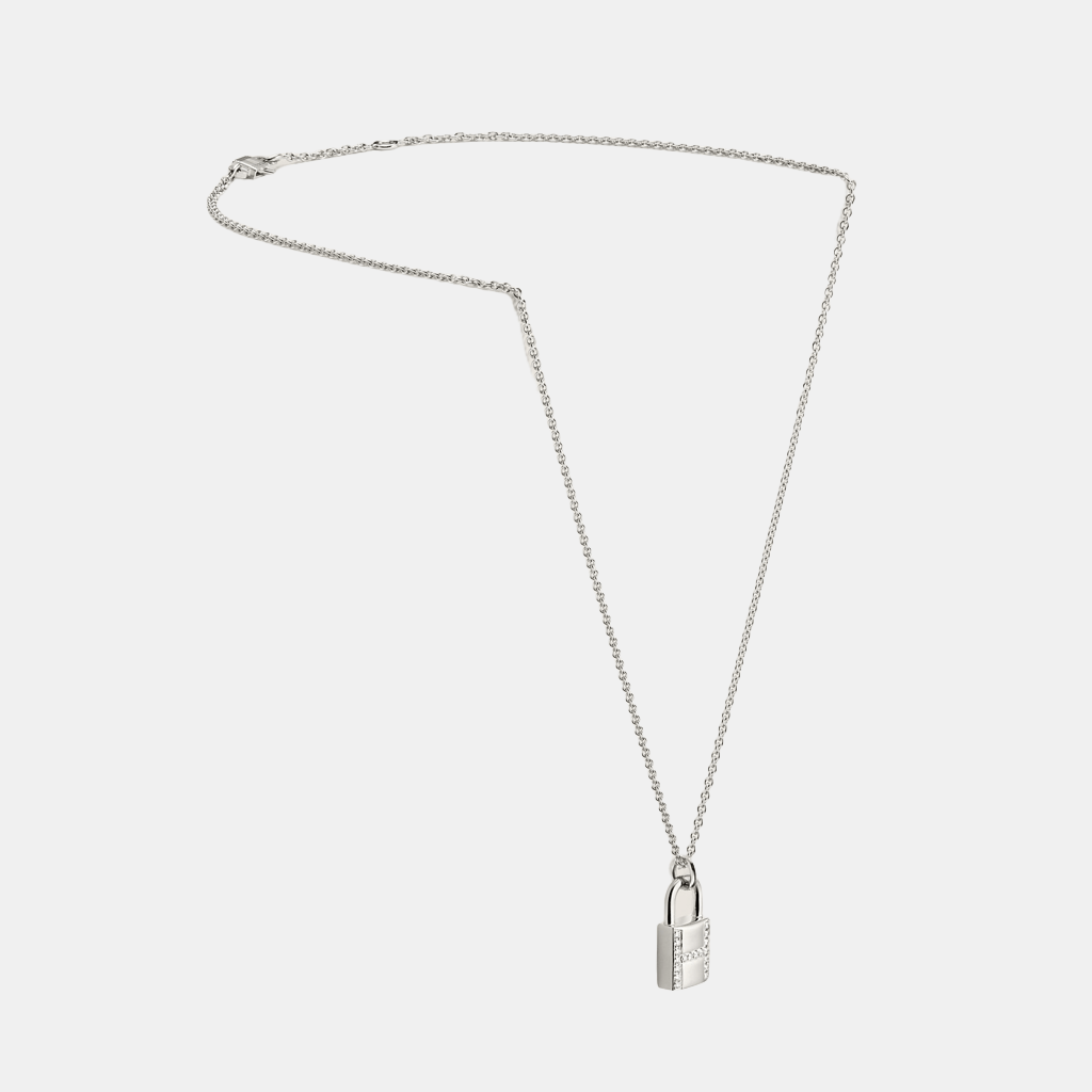Pendentif Kelly Or blanc Diamant 0.09 ct