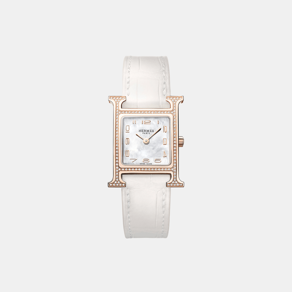 Montre Heure H Petit modèle, 25 mm Quartz Or rose  