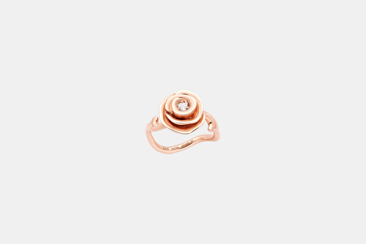 Bague Rose Dior Couture Or rose Diamant 0.07 ct