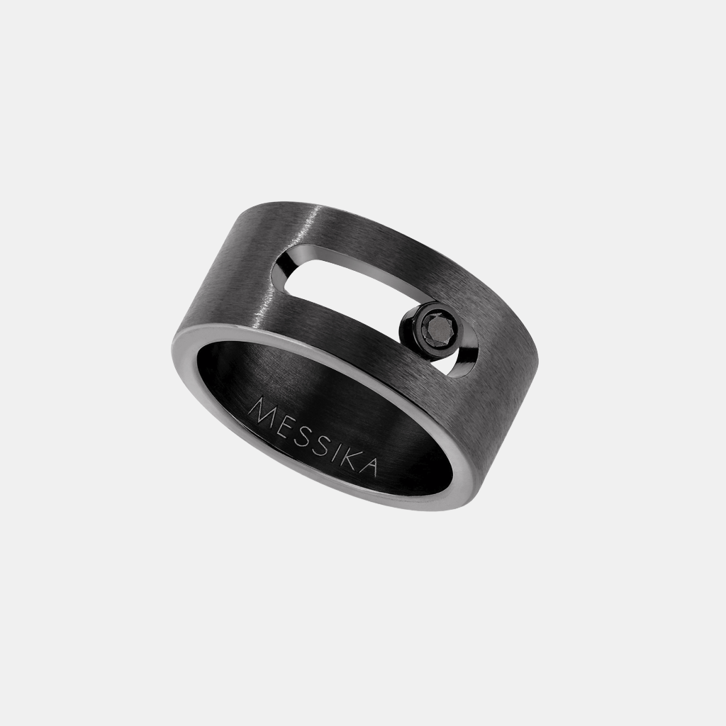 Bague Move Titanium Titane Diamant 0.1ct