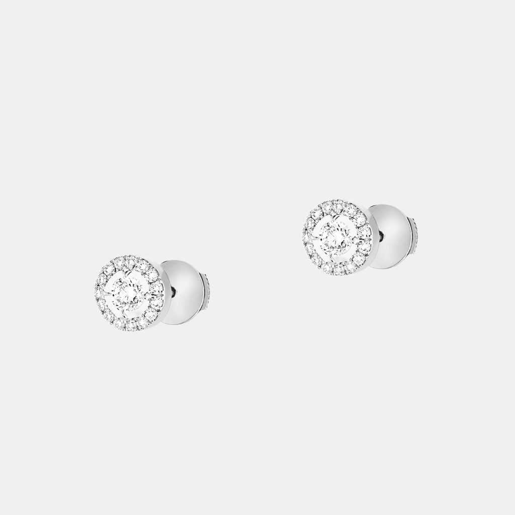 Boucles d'oreilles Joy Rond Or blanc Diamant 0.1ct