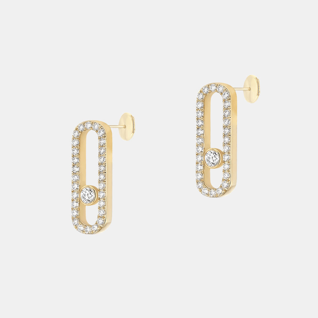 Boucles d'oreilles Move Uno Pavé Or jaune Diamant 0.66ct