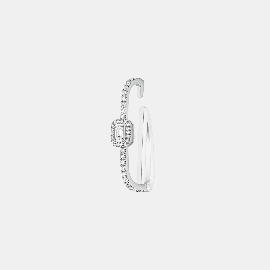 Boucles d'oreilles My Twin Or blanc Diamant 0.1ct